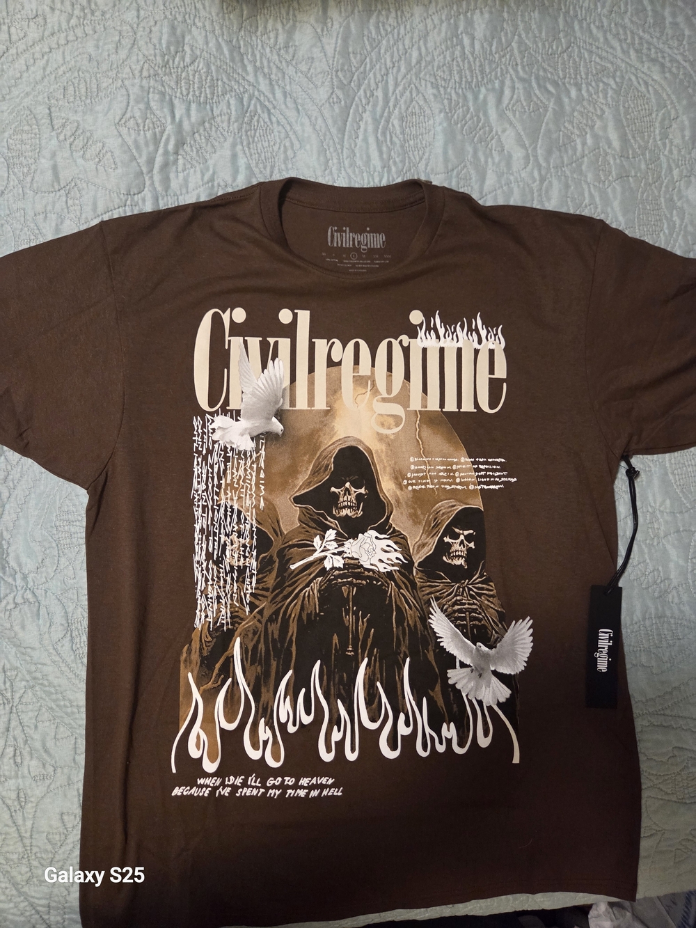 Civilregime Brown Graphic Short-Sleeve Tee